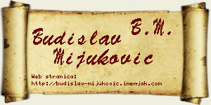 Budislav Mijuković vizit kartica